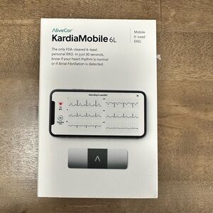 KardiaMobile 6L Mobile EKG Monitor - Black like new